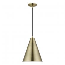 Livex Lighting 40852-01 - 1 Light Antique Brass Pendant