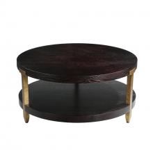 LNC Home HF00080 - Round Coffee Table with Gold Leg