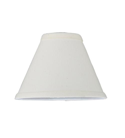 7"W X 5"H Natural Linen White Fabric Shade