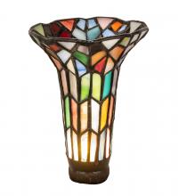 Meyda Green 10224 - 4" Wide X 6" High Stained Glass Pond Lily Shade