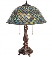 Meyda Green 132148 - 22" High Tiffany Fishscale Table Lamp