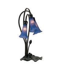 Meyda Green 13746 - 16" High Blue Pond Lily 3 LT Accent Lamp