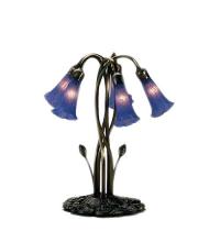 Meyda Green 14995 - 17" High Blue Pond Lily 5 LT Accent Lamp
