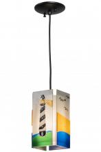 Meyda Green 164112 - 7"W Metro Fusion Lighthouse Quadrato Mini Pendant