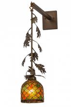 Meyda Green 167468 - 6" Wide Oak Leaf & Acorn Hanging Wall Sconce