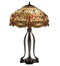 Meyda Green 17500 - 30.5"H Tiffany Hanginghead Dragonfly Table Lamp