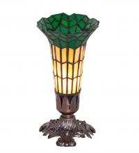 Meyda Green 20230 - 8" High Stained Glass Pond Lily Victorian Accent Lamp