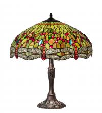 Meyda Green 232805 - 26" High Tiffany Hanginghead Dragonfly Table Lamp