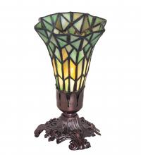 Meyda Green 251825 - 8" High Stained Glass Pond Lily Victorian Accent Lamp
