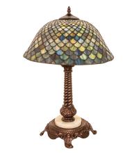 Meyda Green 251959 - 23" High Tiffany Fishscale Table Lamp
