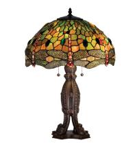 Meyda Green 28527 - 24.5"H Tiffany Hanginghead Dragonfly Table Lamp