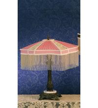 Meyda Green 49469 - 22"H Fabric & Fringe Persian Table Lamp