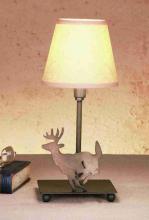 Meyda Green 50612 - 13"H Lone Deer Parchment Shade Accent Lamp
