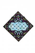 Meyda Green 67143 - 25.5"W X 25.5"H Jeweled Grape Stained Glass Window