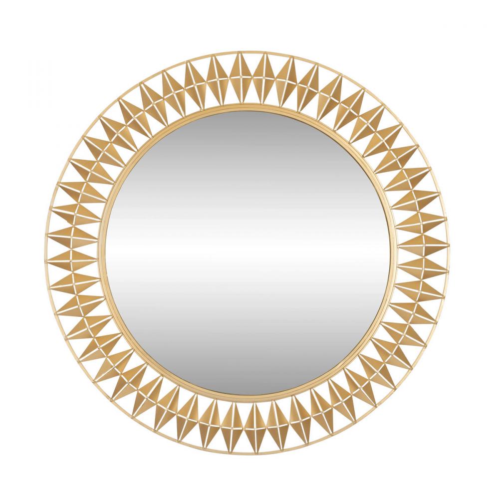 Forever Round Mirror - French Gold