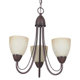 Sunset Lighting F2483-53 Chandelier with Opal Glass Satin Nickel Finish 