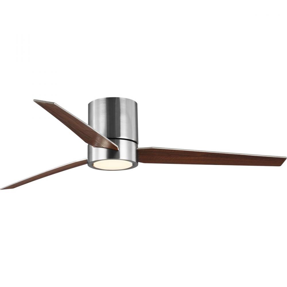 Braden 56" Integrated LED Indoor Matte Black Mid-Century Modern Ceiling Fan with Light Kit and W