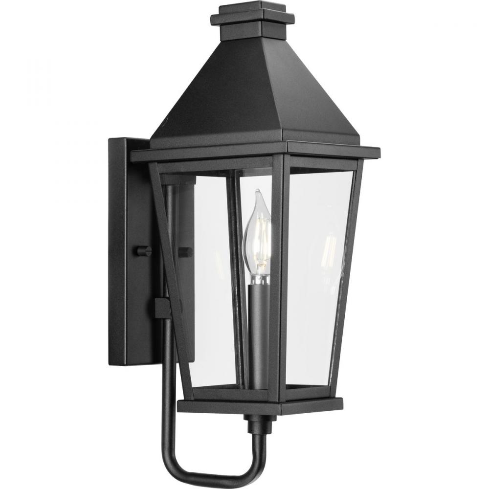 Richmond Hill Collection One-Light Clear Glass Modern Farmhouse Outdoor Small Wall Lantern