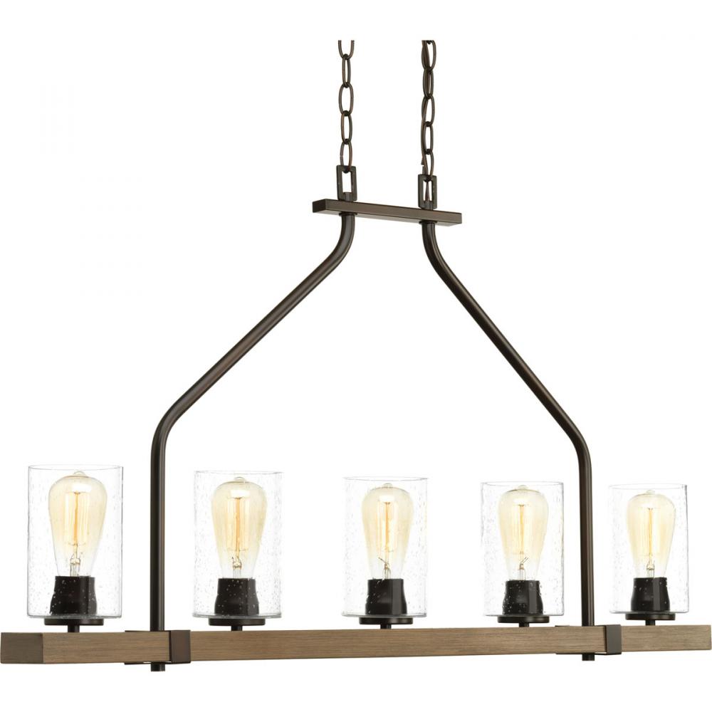 Barnes Mill Collection Five-Light Linear Chandelier