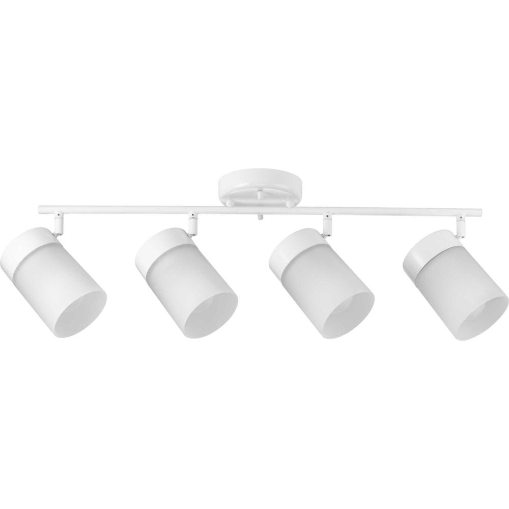 Ridgecrest Collection Satin White Four-Head Multi-Directional Track