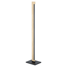 Eglo 99296A - Integrated LED floor lamp black and wood finish with White Plastic Cover 22W Integrated LED