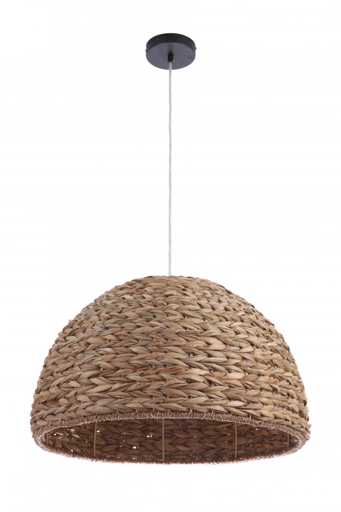 Natural Pendant 1 Light Pendant w/ Woven Sea Grass Dome