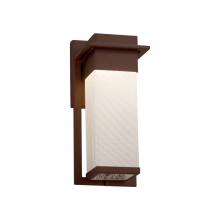 Justice Design Group FSN-7541W-WEVE-DBRZ - Pacific Small Outdoor LED Wall Sconce