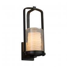 Justice Design Group POR-7581W-10-WAVE-MBLK - Atlantic Small Outdoor Wall Sconce