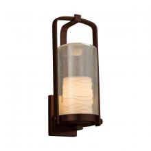 Justice Design Group POR-7584W-10-WAVE-DBRZ - Atlantic Large Outdoor Wall Sconce