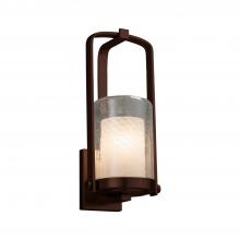 Justice Design Group FSN-7581W-10-WEVE-DBRZ - Atlantic Small Outdoor Wall Sconce