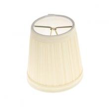 Satco Products Inc. 90/1273 - Clip On Shade; Beige Pleated Round; 3" Top; 4" Bottom; 4" Side