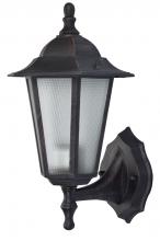 Trans Globe 4055 RT - Alexander Outdoor 1-Light Frosted Glass and Metal Lantern with Scalloped Edge Wall Mount Plate