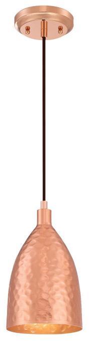 Westinghouse 6105400 - Mini Pendant Hammered Copper Finish