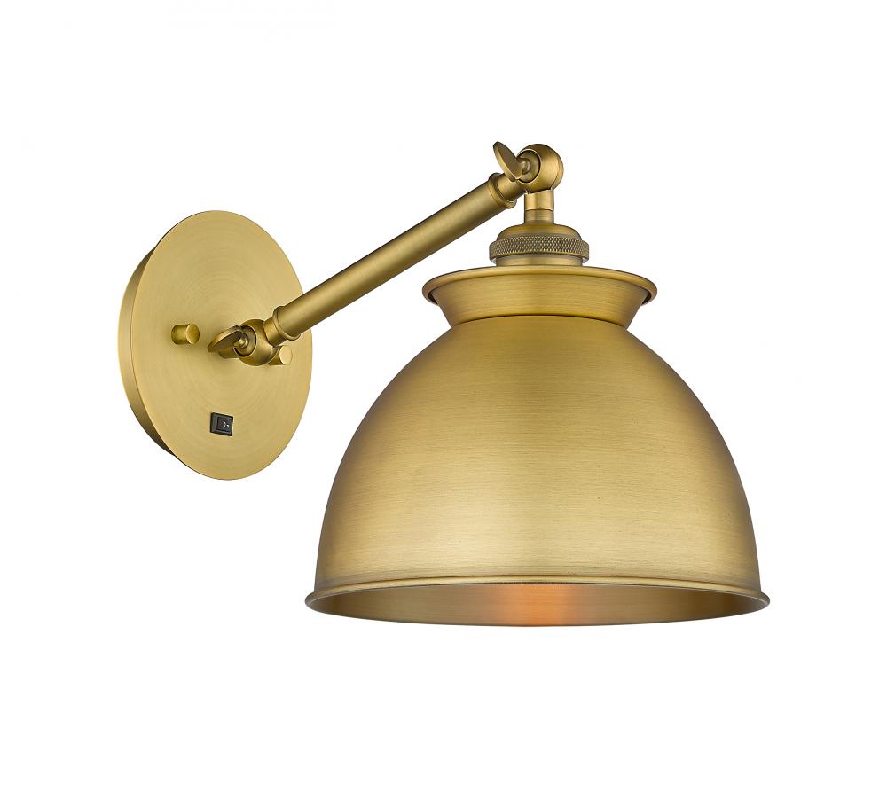 Adirondack - 1 Light - 8 inch - Brushed Brass - Sconce