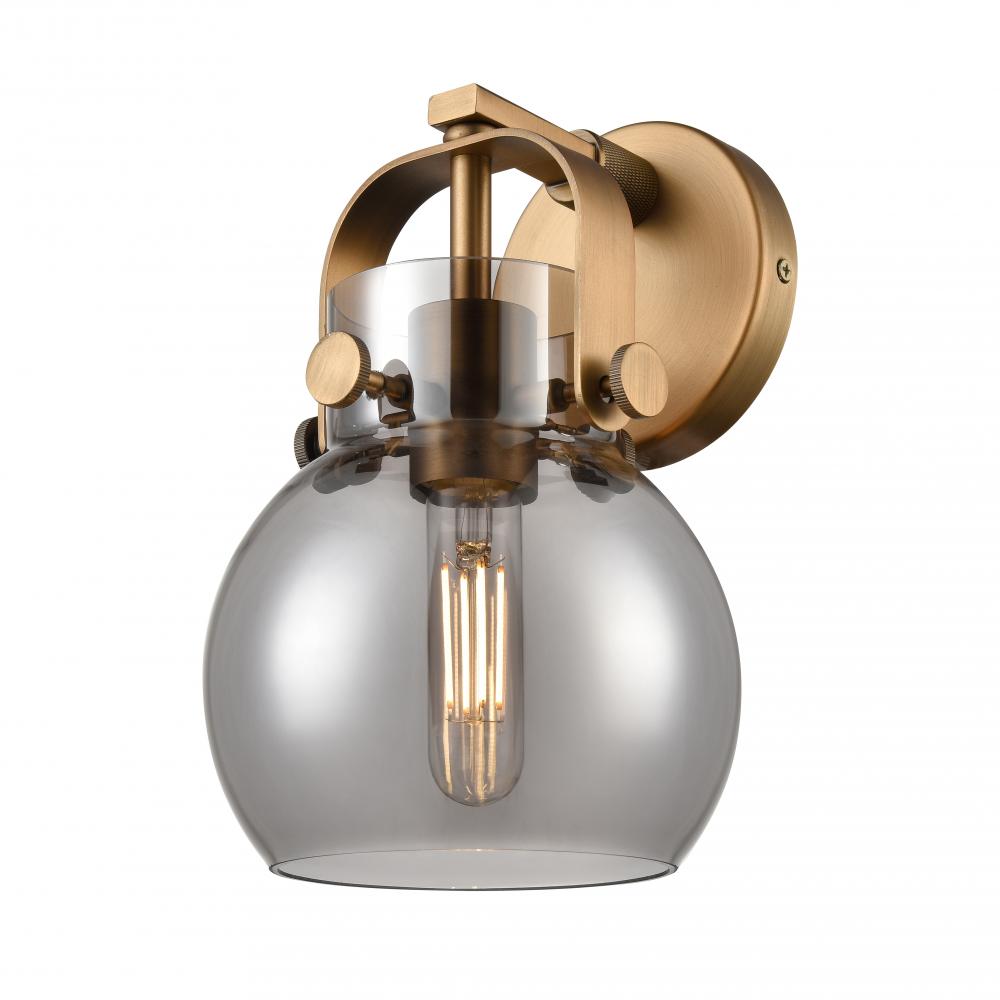 Pilaster II Sphere - 1 Light - 7 inch - Brushed Brass - Sconce