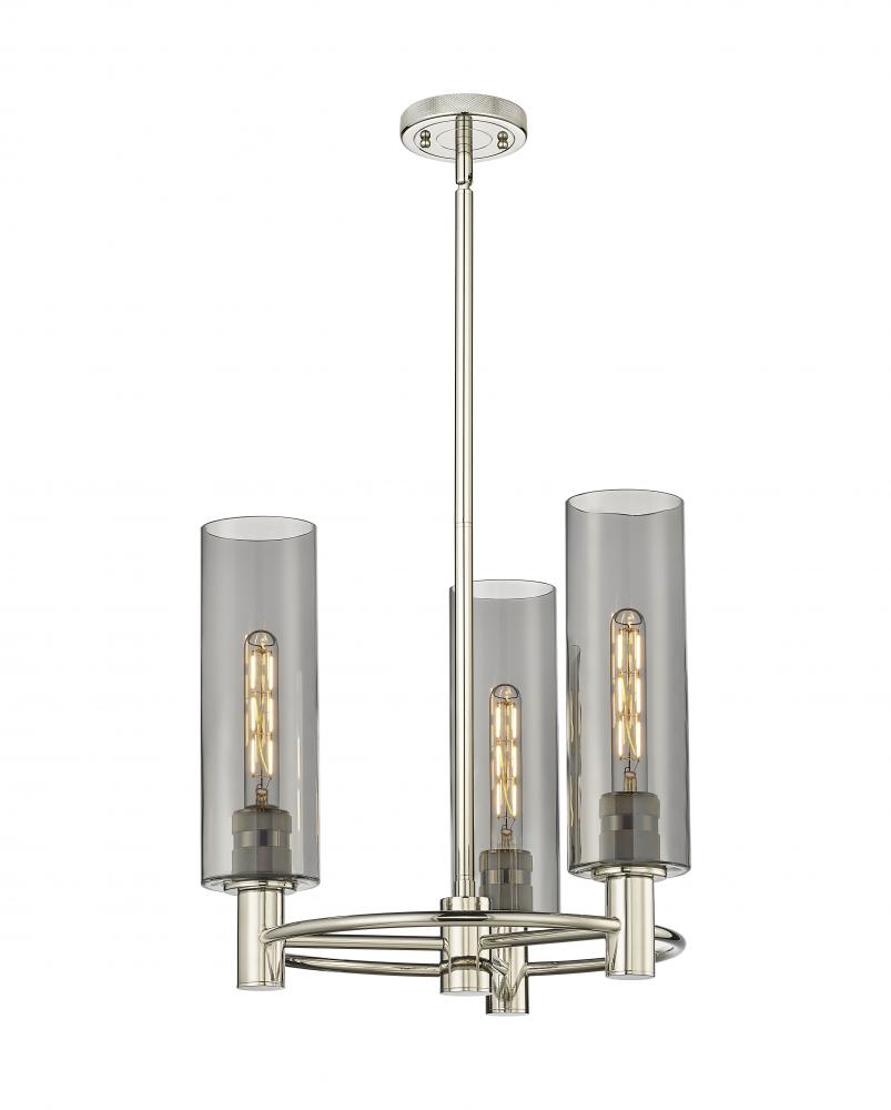 Crown Point - 3 Light - 18 inch - Polished Nickel - Pendant