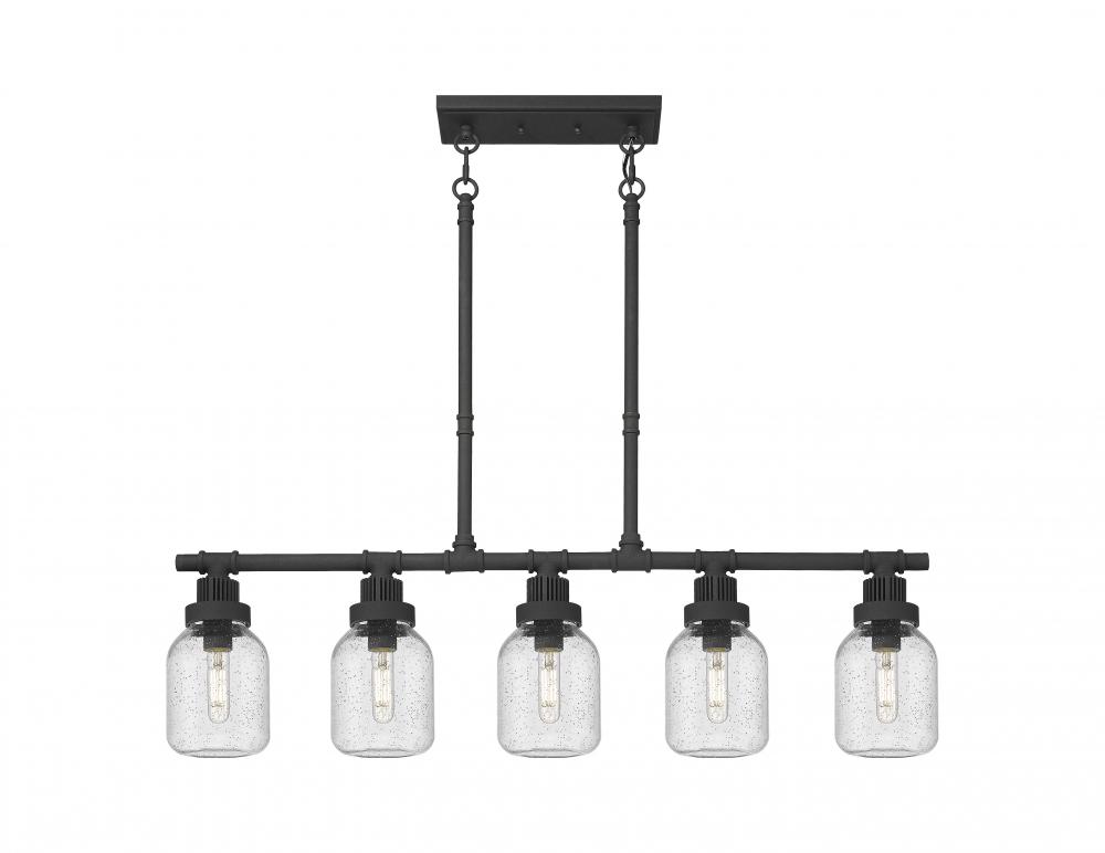 Somers - 5 Light - 43 inch - Textured Black - Linear Pendant