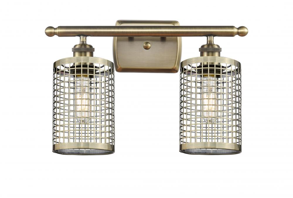 Nestbrook - 2 Light - 15 inch - Antique Brass - Bath Vanity Light