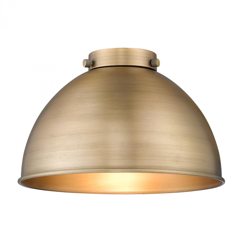 Derby Light 10 inch Brushed Brass Metal Shade