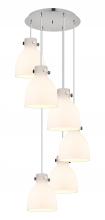 Innovations Lighting 116-410-1PS-PN-G412-8WH - Newton Bell - 6 Light - 19 inch - Polished Nickel - Multi Pendant
