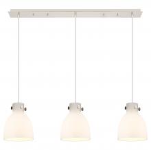 Innovations Lighting 123-410-1PS-PN-G412-8WH - Newton Bell - 3 Light - 40 inch - Polished Nickel - Linear Pendant