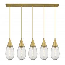 Innovations Lighting 125-450-1P-BB-G450-6SCL - Malone - 5 Light - 38 inch - Brushed Brass - Linear Pendant