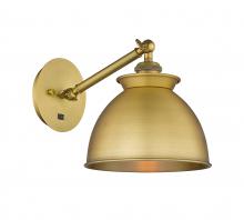 Innovations Lighting 317-1W-BB-M14-BB - Adirondack - 1 Light - 8 inch - Brushed Brass - Sconce