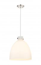 Innovations Lighting 410-1PL-PN-G412-16WH - Newton Bell - 1 Light - 16 inch - Polished Nickel - Cord hung - Pendant