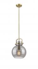 Innovations Lighting 410-1SM-BB-G410-10SM - Newton Sphere - 1 Light - 8 inch - Brushed Brass - Stem Hung - Mini Pendant