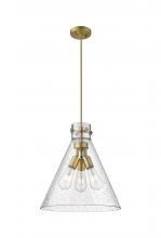 Innovations Lighting 410-3PL-BB-G411-16SDY - Newton Cone - 3 Light - 16 inch - Brushed Brass - Cord hung - Pendant