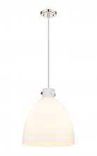 Innovations Lighting 410-3PL-PN-G412-16WH - Newton Bell - 3 Light - 16 inch - Polished Nickel - Cord hung - Pendant