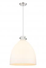 Innovations Lighting 410-3PL-PN-G412-18WH - Newton Bell - 3 Light - 18 inch - Polished Nickel - Cord hung - Pendant