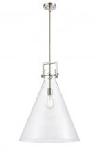 Innovations Lighting 411-1S-SN-18CL - Newton Cone - 1 Light - 18 inch - Brushed Satin Nickel - Cord hung - Pendant