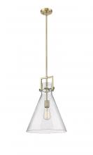 Innovations Lighting 411-1SL-BB-G411-14SDY - Newton Cone - 1 Light - 14 inch - Brushed Brass - Cord hung - Pendant